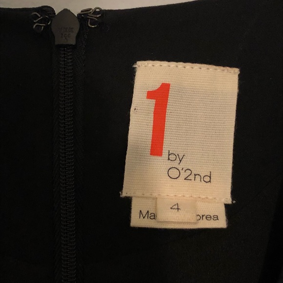 Stylish Black & Navy Panel Blouse, Fully lined! - Picture 5 of 8